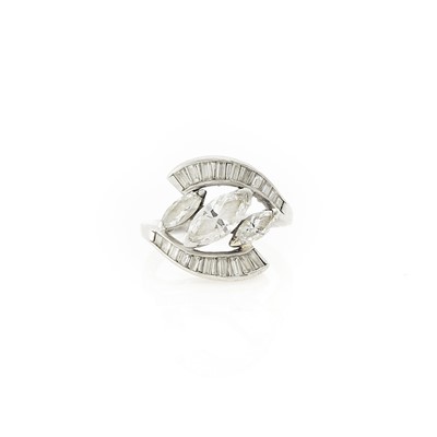 Lot 1203 - Platinum and Diamond Ring