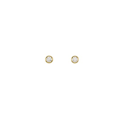 Lot 1201 - Tiffany & Co. Pair of Rose Gold and Diamond Stud Earrings