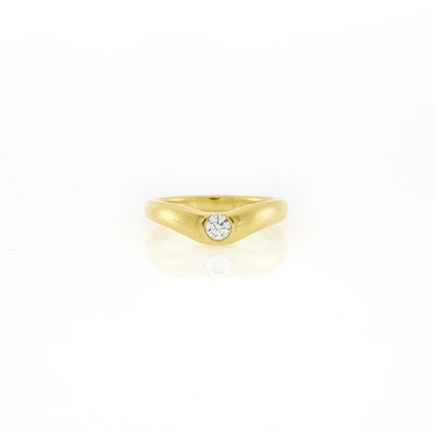 Lot 1016 - Tiffany & Co., Elsa Peretti Gold and Diamond Ring