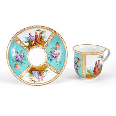 Lot 447 - Meissen Porcelain Cup and Saucer