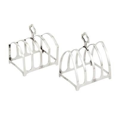 Lot 474 - Two George V Sterling Silver Toast Racks
