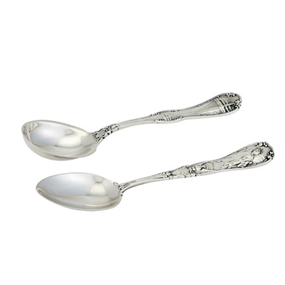 Lot 470 - Two Tiffany & Co. Sterling Silver New York Souvenir Spoons