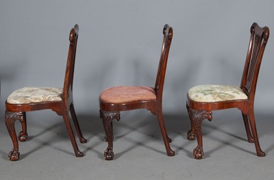 Lot 778 - Set of Three George II Walnut Side Chairs