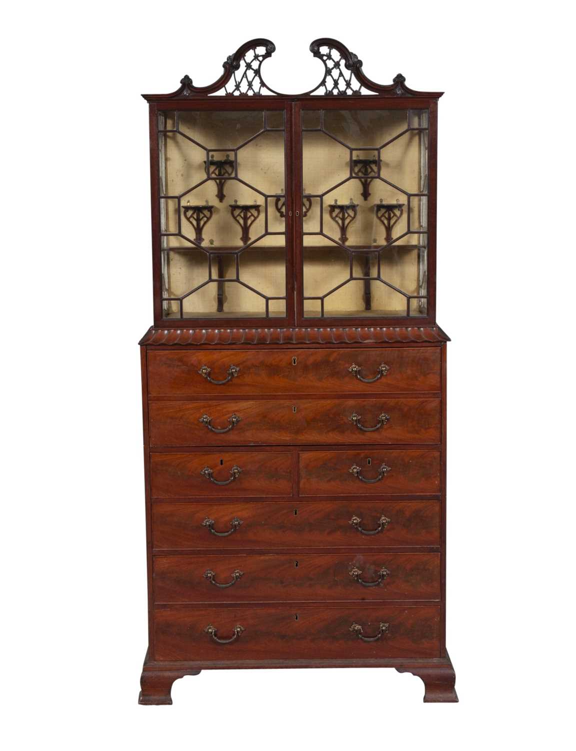 Lot 780 - George III Mahogany Secretaire Cabinet