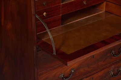 Lot 780 - George III Mahogany Secretaire Cabinet