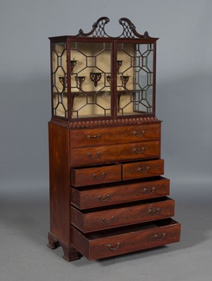 Lot 780 - George III Mahogany Secretaire Cabinet