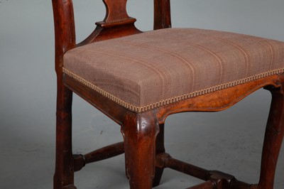 Lot 760 - Assembled Set of Eight Queen Anne Walnut and Beechwood Dining Chairs