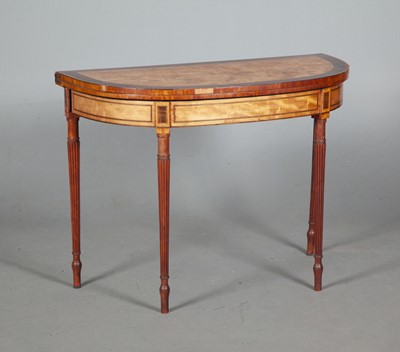 Lot 779 - Pair of George III Satinwood and Sycamore Games Tables