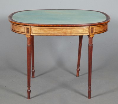 Lot 779 - Pair of George III Satinwood and Sycamore Games Tables