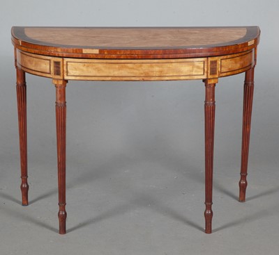 Lot 779 - Pair of George III Satinwood and Sycamore Games Tables