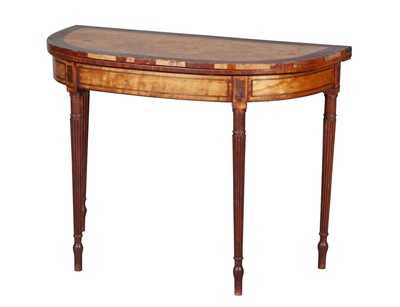 Lot 779 - Pair of George III Satinwood and Sycamore Games Tables