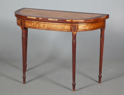 Lot 779 - Pair of George III Satinwood and Sycamore Games Tables