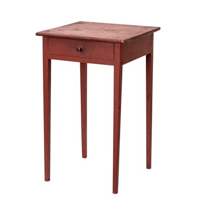 Lot 1057 - Red-painted One-drawer Stand