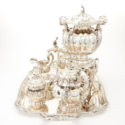 Lot 212 - Italian Sterling Silver Tea and Coffee Service