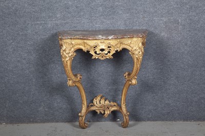 Lot 725 - Pair of Louis XV  Giltwood Consoles