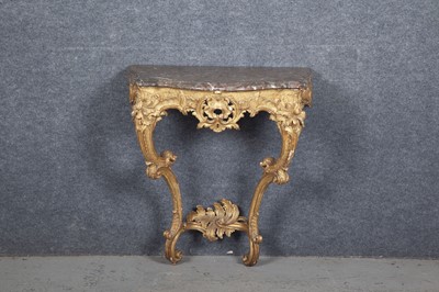 Lot 725 - Pair of Louis XV  Giltwood Consoles