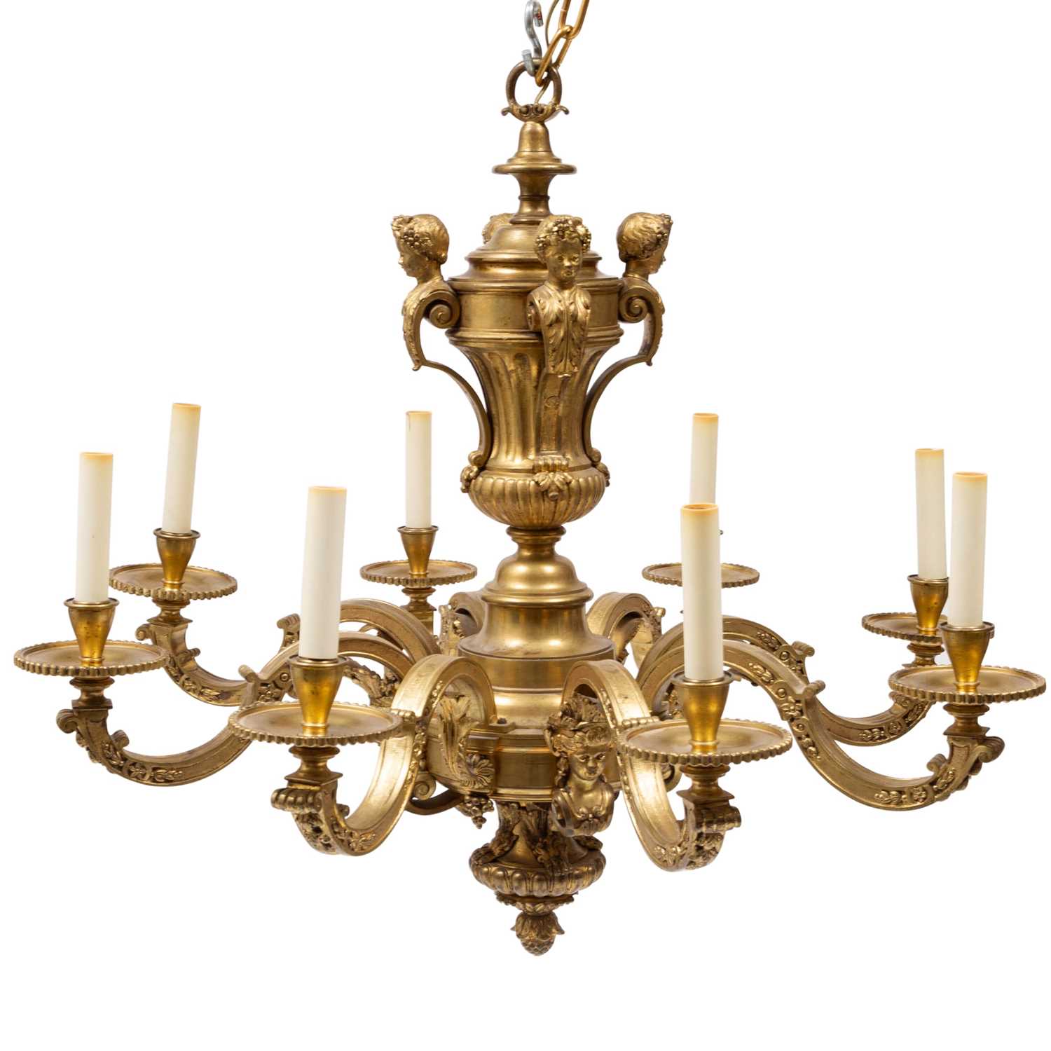 Lot 720 - Régence Style Gilt-Bronze Eight-Light Chandelier