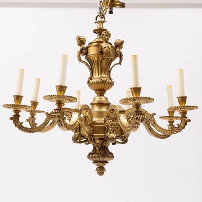 Lot 720 - Régence Style Gilt-Bronze Eight-Light Chandelier