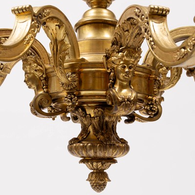 Lot 720 - Régence Style Gilt-Bronze Eight-Light Chandelier