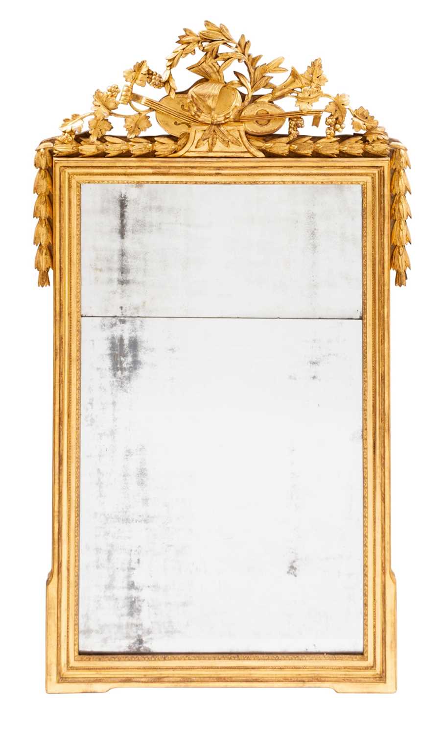 Lot 724 - Louis XVI Carved Giltwood Mirror