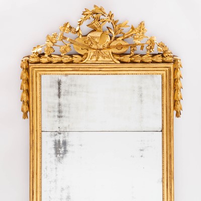 Lot 724 - Louis XVI Carved Giltwood Mirror