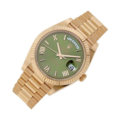 Lot 50 - Rolex Everose Gold 'Day-Date 40' Wristwatch, Ref. 228235