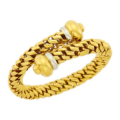 Lot 26 - Fope Two-Color Gold Crossover Bracelet