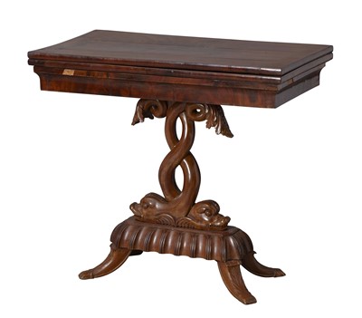 Lot 340 - Italian Empire Mahogany Games Table