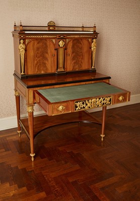 Lot 282 - Continental Neoclassical Ormolu-Mounted Mahogany Bonheur Du Jour