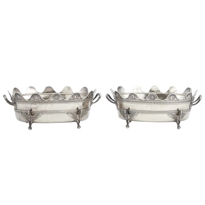 Lot 113 - Royal Interest: Pair of French Empire Silver-Gilt Verrieres with the Royal Arms of Hanover