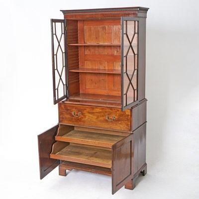 Lot 142 - George III Walnut Secretary Bookcase