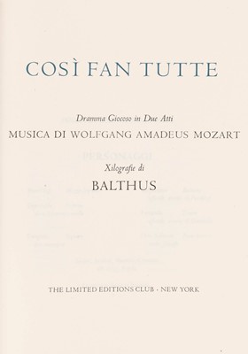 Lot 147 - Balthus illustrates Cosi fan Tutte