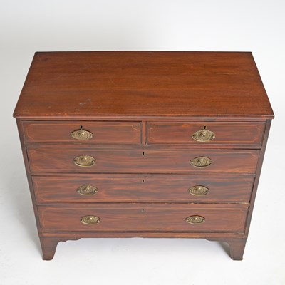 Lot 157 - George III Style Inlaid Mahogany Chest of Drawers