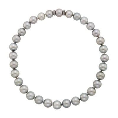 Lot 1047 - Tahitiian Gray Cultured Pearl Necklace