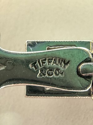 Lot 189 - Tiffany & Co. Platinum, Emerald and Diamond Straightline Bracelet