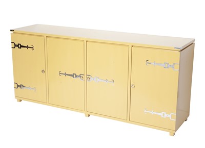 Lot 193 - Tommi Parzinger Style Yellow Lacquered Sideboard