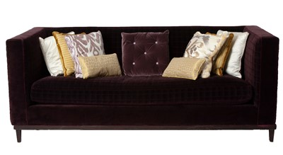 Lot 211 - Purple Upholstered Sofa