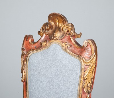 Lot 660 - Venetian Rococo Painted and Parcel-Gilt Side Chair