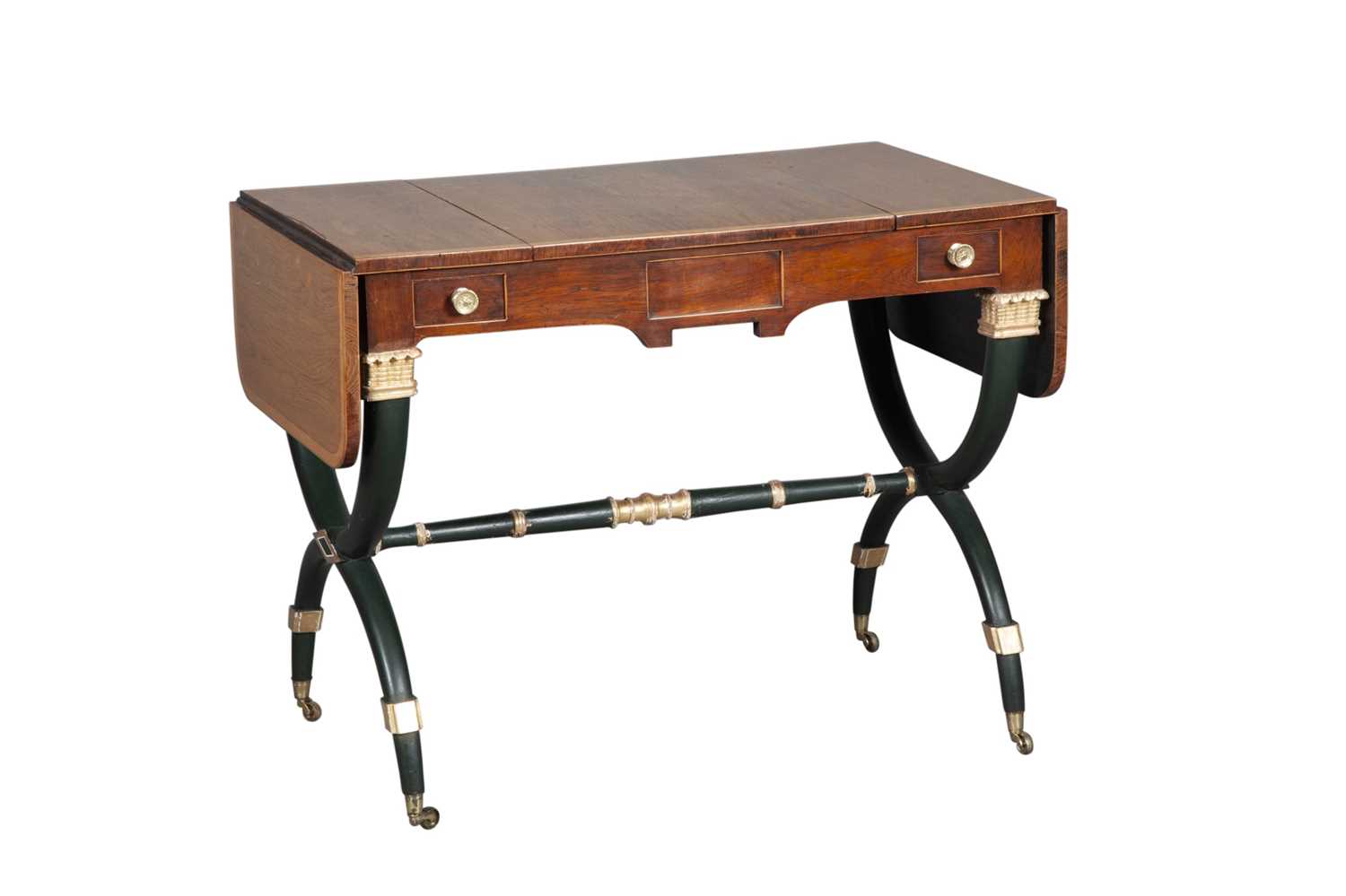 Lot 757 - Regency Rosewood, Painted and Parcel-Gilt Games Table, attributed to John McLean