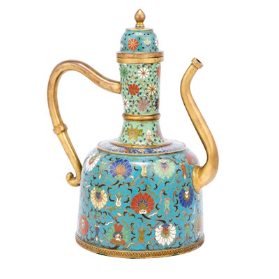 Lot 306 - A Chinese Enameled Cloisonne Ewer
