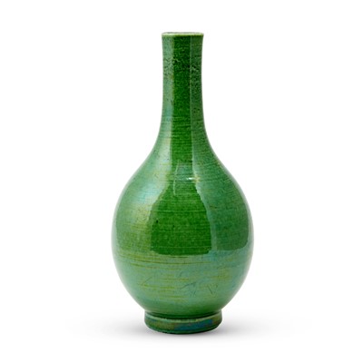 Lot 164 - A Chinese Green Glazed Porcelain Bottle Vase