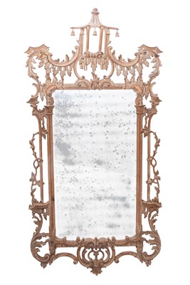 Lot 719 - George II Style Stripped Pine Mirror