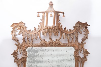 Lot 719 - George II Style Stripped Pine Mirror