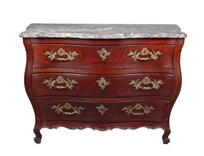 Lot 708 - Louis XV Provincial Solid Moutouchi Commode