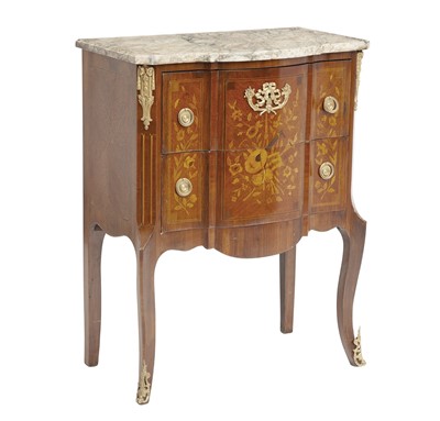 Lot 318 - Louis XV / XVI Transitional Style Inlaid Kingwood Commode