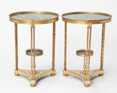 Lot 273 - Pair of French Ormolu-Mounted Marble Gueridons