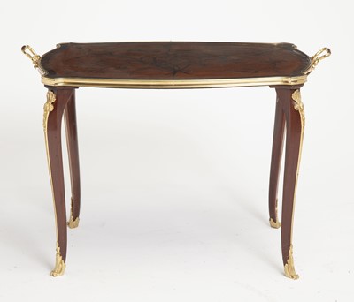 Lot 230 - Louis XV Style Ormolu-Mounted Marquetry Tray Table