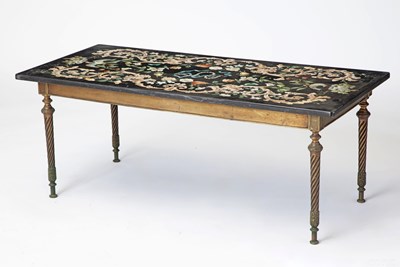Lot 504 - Italian Scagliola and Gilt Metal Low Table