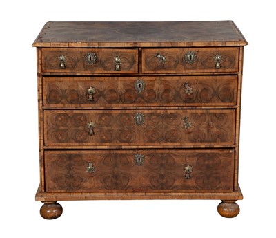 Lot 794 - William and Mary Oyster-Veneered Olivewood Chest of Drawers