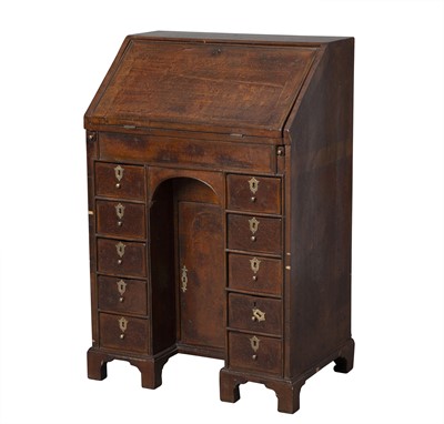 Lot 215 - George III Style Amboyna Kneehole Desk